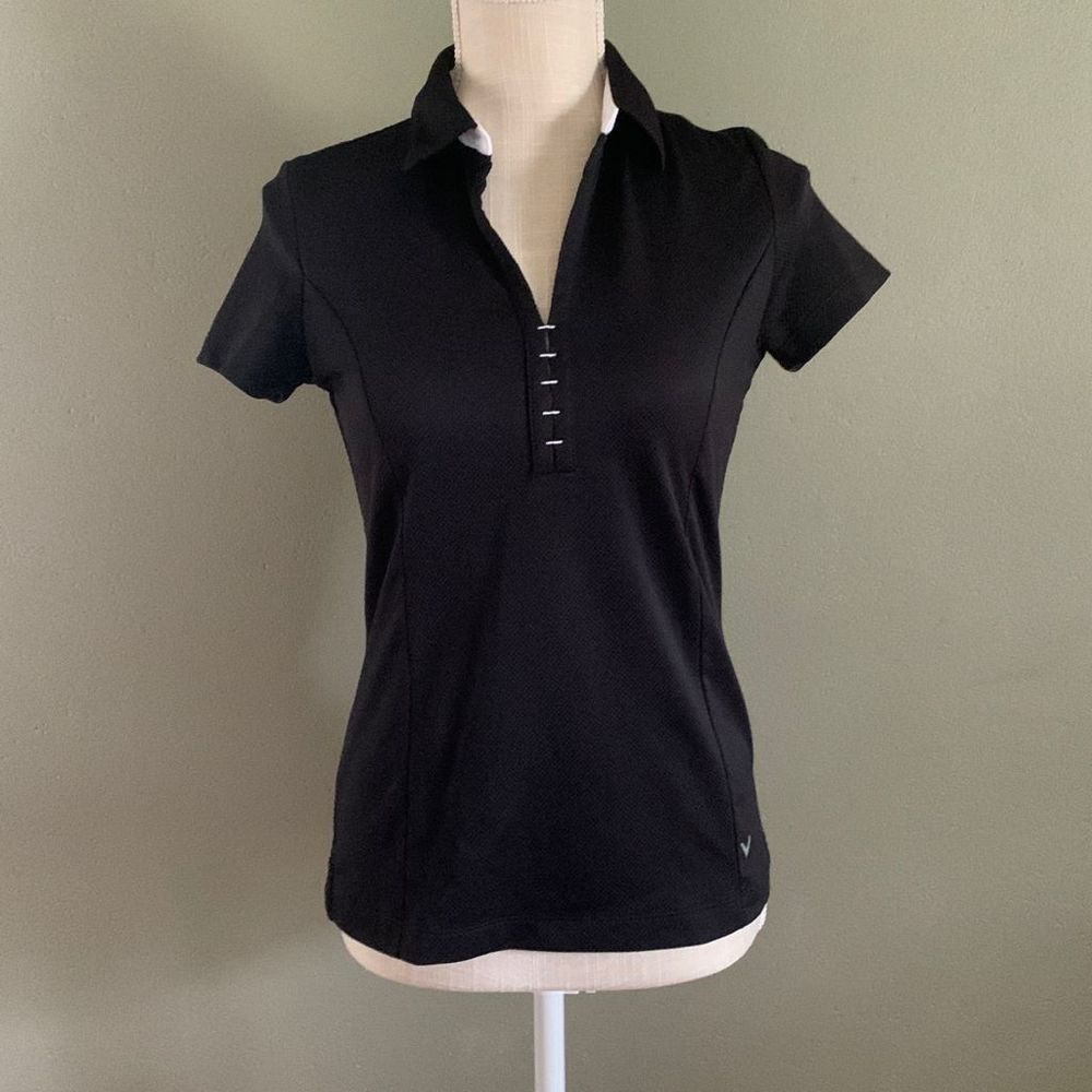 Callaway Short Sleeve Golf Polo Black Size Small